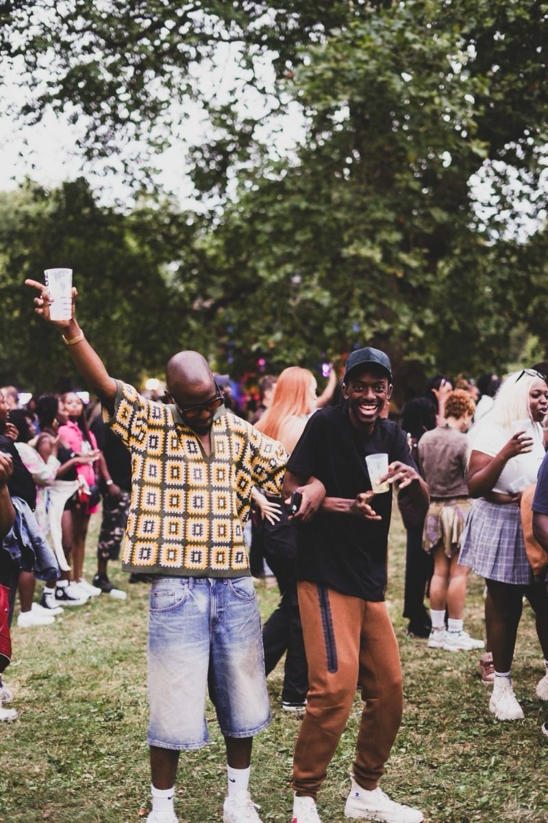 Community gathering in the park