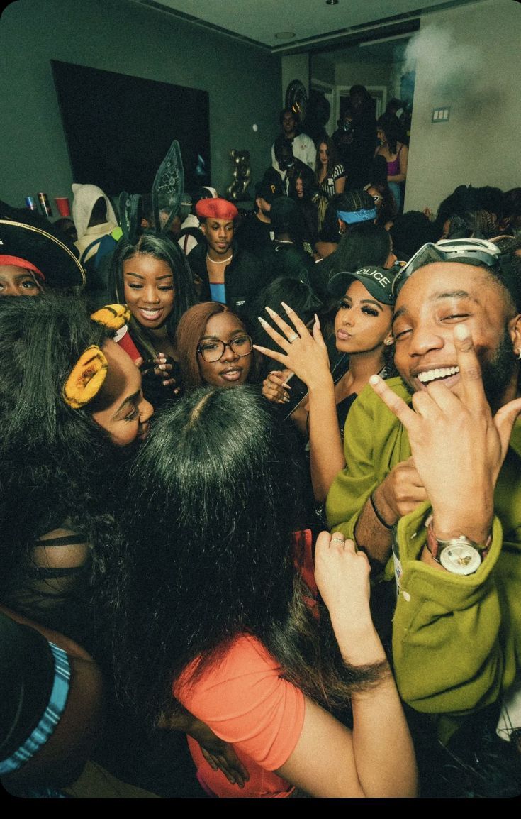 Indoor party with friends